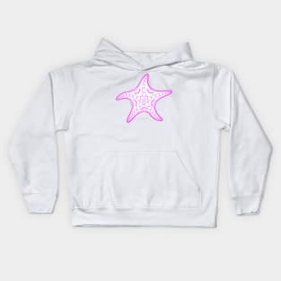 Starfish (pink/white) Kids Hoodie